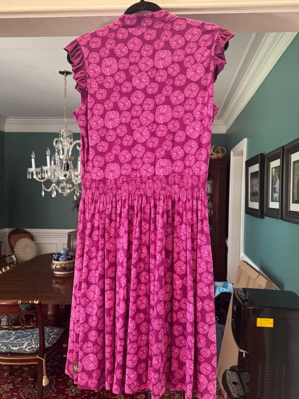 Matilda Jane Magenta Floral Ruffle Front Dress